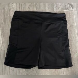 Pink active Victoria’s Secret athletic activewear, black shorts woman’s size XL